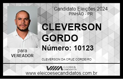 Candidato CLEVERSON GORDO 2024 - PINHÃO - Eleições