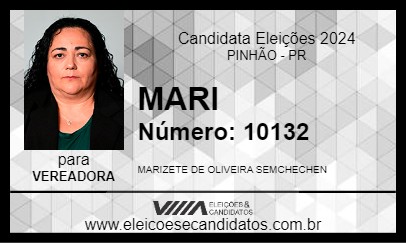 Candidato MARI 2024 - PINHÃO - Eleições