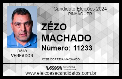 Candidato ZÉZO MACHADO 2024 - PINHÃO - Eleições