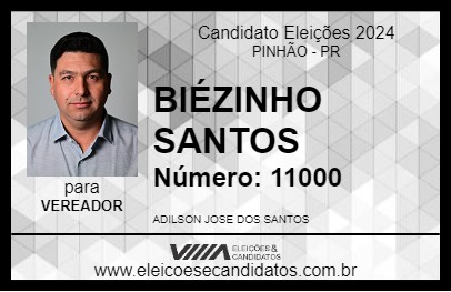 Candidato BIÉZINHO SANTOS 2024 - PINHÃO - Eleições