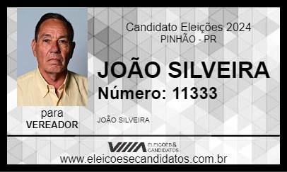 Candidato JOÃO SILVEIRA 2024 - PINHÃO - Eleições