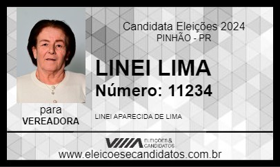 Candidato LINEI LIMA 2024 - PINHÃO - Eleições