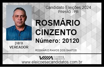 Candidato ROSMÁRIO CINZENTO 2024 - PINHÃO - Eleições