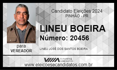 Candidato LINEU BOEIRA 2024 - PINHÃO - Eleições