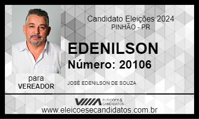 Candidato EDENILSON 2024 - PINHÃO - Eleições