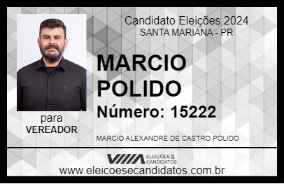 Candidato MARCIO POLIDO 2024 - SANTA MARIANA - Eleições