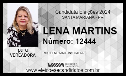 Candidato LENA MARTINS 2024 - SANTA MARIANA - Eleições