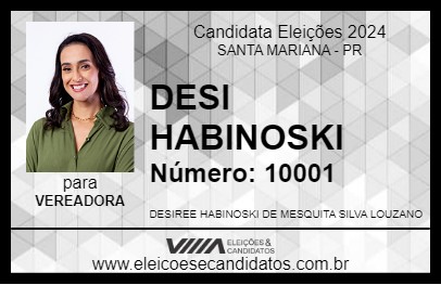 Candidato DESI HABINOSKI 2024 - SANTA MARIANA - Eleições