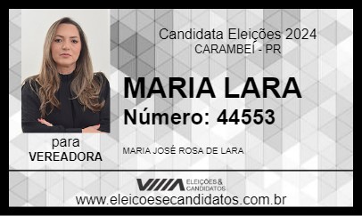 Candidato MARIA LARA 2024 - CARAMBEÍ - Eleições