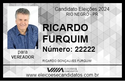 Candidato RICARDO  FURQUIM 2024 - RIO NEGRO - Eleições