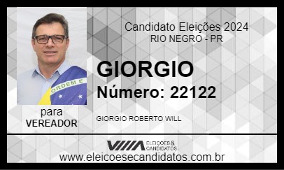 Candidato GIORGIO 2024 - RIO NEGRO - Eleições