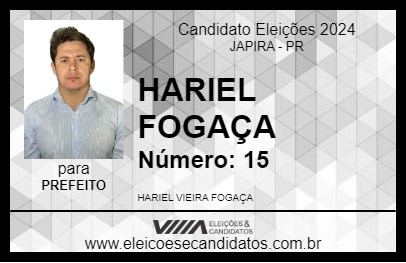 Candidato HARIEL FOGAÇA 2024 - JAPIRA - Eleições