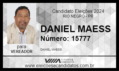 Candidato DANIEL MAESS 2024 - RIO NEGRO - Eleições