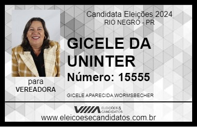 Candidato GICELE WORMSBECHER 2024 - RIO NEGRO - Eleições