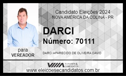 Candidato DARCI 2024 - NOVA AMÉRICA DA COLINA - Eleições