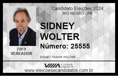 Candidato SIDNEY WOLTER 2024 - RIO NEGRO - Eleições