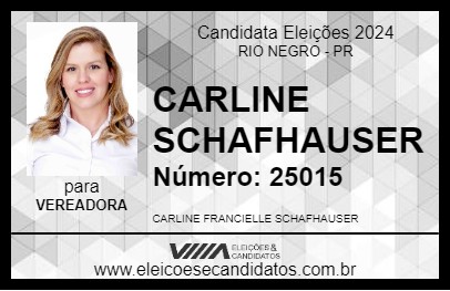 Candidato CARLINE SCHAFHAUSER 2024 - RIO NEGRO - Eleições