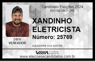 Candidato XANDINHO ELETRICISTA 2024 - RIO NEGRO - Eleições