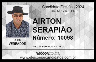 Candidato AIRTON COSTA 2024 - RIO NEGRO - Eleições