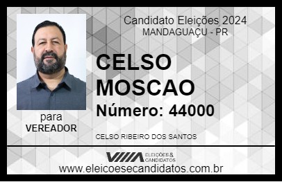 Candidato CELSO MOSCAO 2024 - MANDAGUAÇU - Eleições