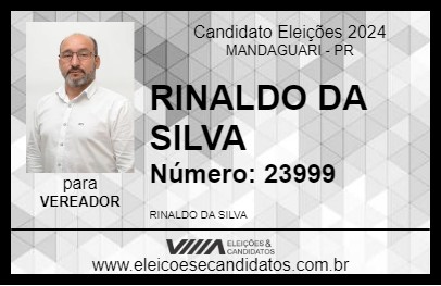 Candidato RINALDO DA SILVA 2024 - MANDAGUARI - Eleições