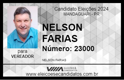 Candidato NELSON FARIAS 2024 - MANDAGUARI - Eleições