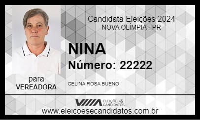 Candidato NINA 2024 - NOVA OLÍMPIA - Eleições