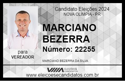 Candidato MARCIANO BEZERRA 2024 - NOVA OLÍMPIA - Eleições