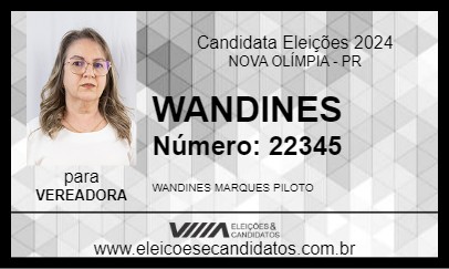 Candidato WANDINES 2024 - NOVA OLÍMPIA - Eleições