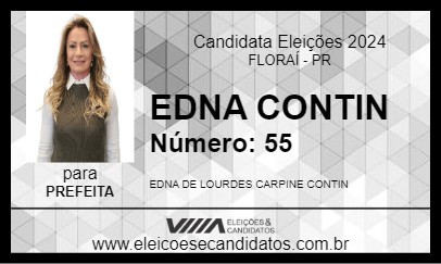 Candidato EDNA CONTIN 2024 - FLORAÍ - Eleições