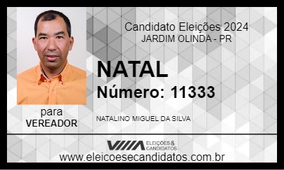 Candidato NATAL 2024 - JARDIM OLINDA - Eleições