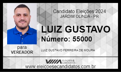 Candidato LUIZ GUSTAVO 2024 - JARDIM OLINDA - Eleições