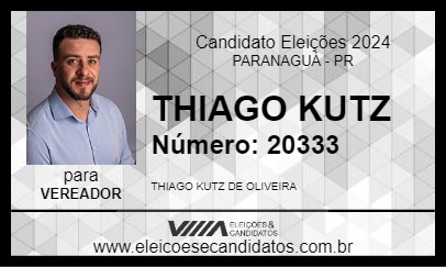 Candidato THIAGO KUTZ 2024 - PARANAGUÁ - Eleições