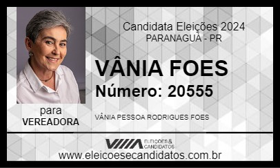 Candidato VÂNIA FOES 2024 - PARANAGUÁ - Eleições