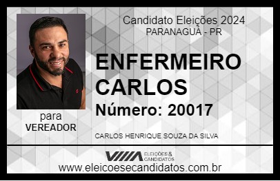 Candidato ENFERMEIRO CARLOS 2024 - PARANAGUÁ - Eleições