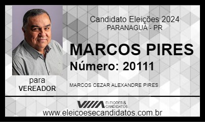 Candidato MARCOS PIRES 2024 - PARANAGUÁ - Eleições