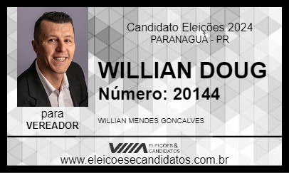 Candidato WILLIAN DOUG 2024 - PARANAGUÁ - Eleições