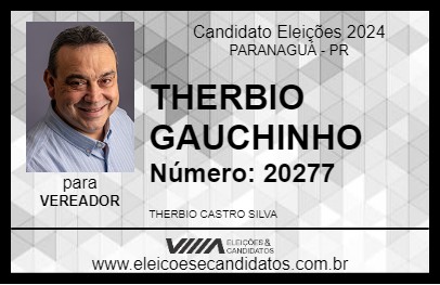 Candidato THERBIO GAUCHINHO 2024 - PARANAGUÁ - Eleições