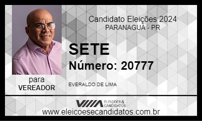 Candidato SETE 2024 - PARANAGUÁ - Eleições