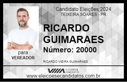 Candidato RICARDO GUIMARAES 2024 - TEIXEIRA SOARES - Eleições