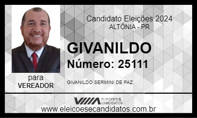 Candidato GIVANILDO 2024 - ALTÔNIA - Eleições