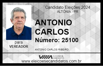 Candidato ANTONIO CARLOS 2024 - ALTÔNIA - Eleições