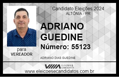 Candidato ADRIANO GUEDINE 2024 - ALTÔNIA - Eleições