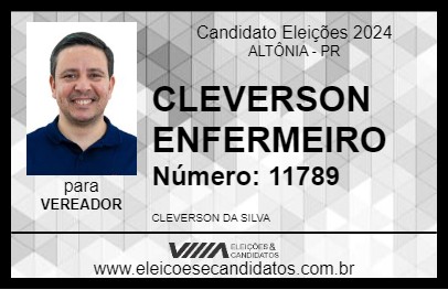 Candidato CLEVERSON ENFERMEIRO 2024 - ALTÔNIA - Eleições