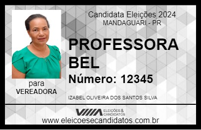 Candidato PROFESSORA BEL 2024 - MANDAGUARI - Eleições