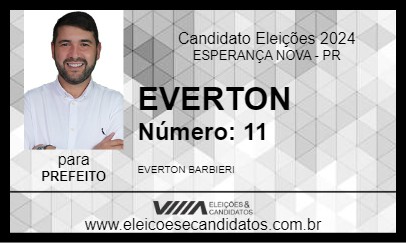 Candidato EVERTON 2024 - ESPERANÇA NOVA - Eleições