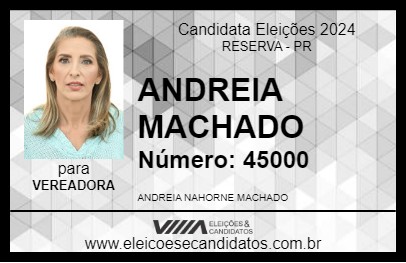 Candidato ANDREIA MACHADO 2024 - RESERVA - Eleições