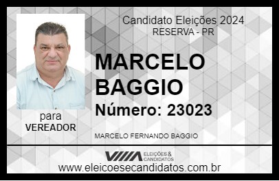 Candidato MARCELO BAGGIO 2024 - RESERVA - Eleições