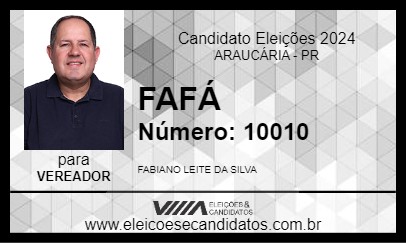 Candidato FAFÁ 2024 - ARAUCÁRIA - Eleições