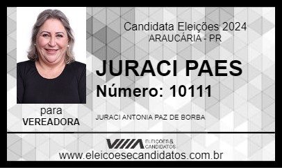 Candidato JURACI PAES 2024 - ARAUCÁRIA - Eleições